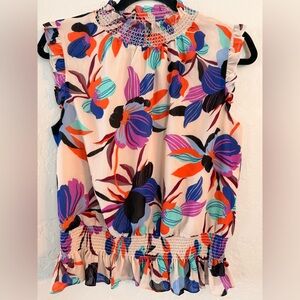 J. Crew Multicolor Floral Blouse